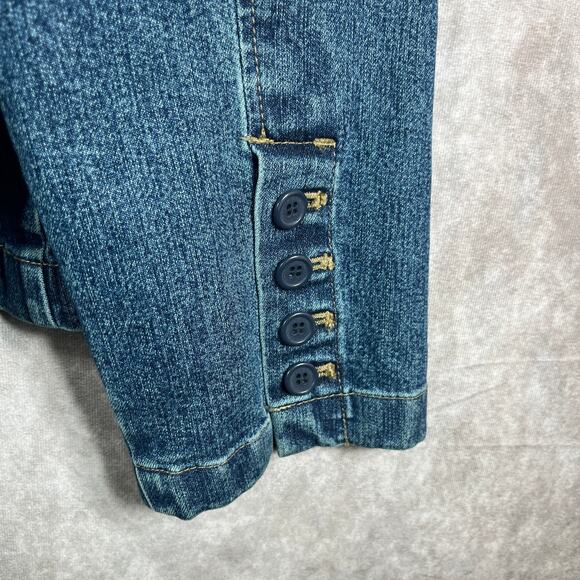 Vintage Duck Head Chore Jacket Womens Size 14 Blue‎ Denim Button Front 90s Y2K - Picture 6 of 10